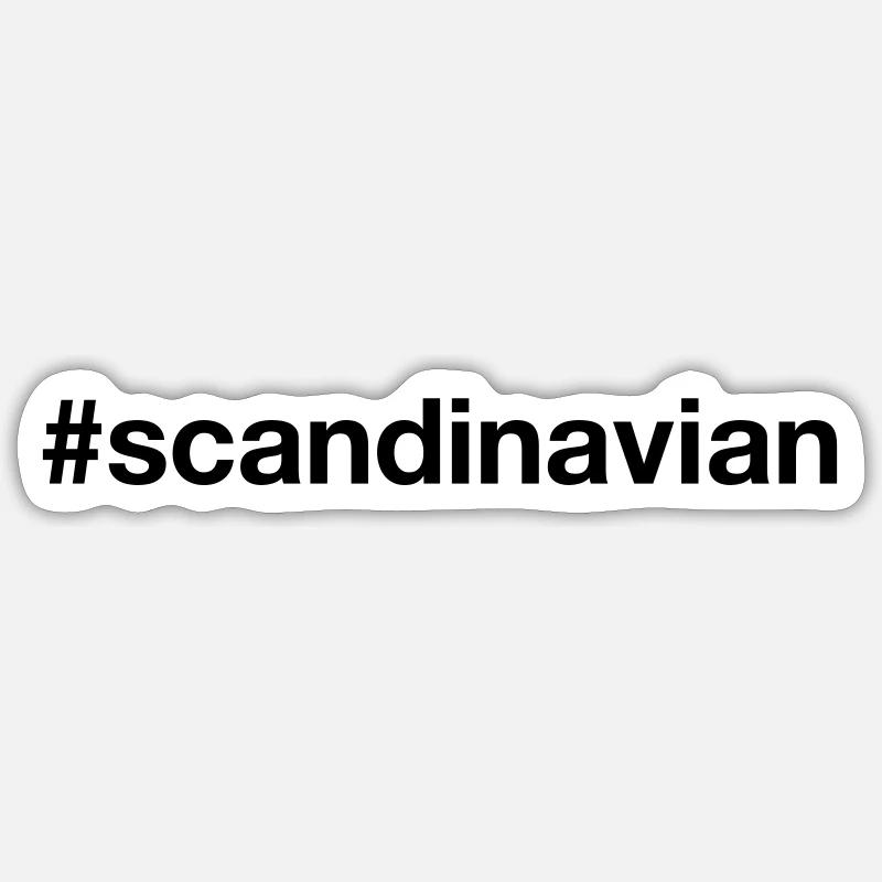 SKANDINAVIEN Hashtag Ich bin Skandinavier - Sticker Größe S (10 x 10 cm) - Mattweiß