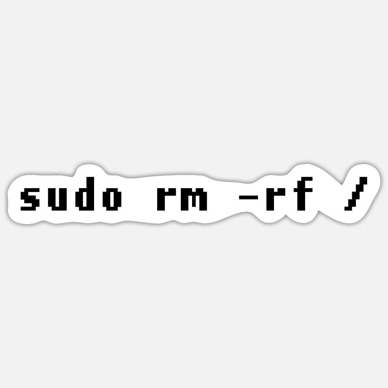 Funny Linux Admin Design - Sticker size S (10 x 10 cm) - white matte