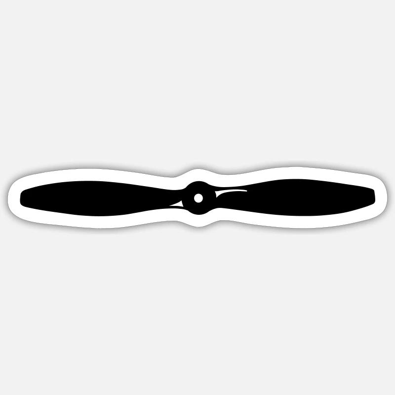 Propeller - Sticker Größe S (10 x 10 cm) - Mattweiß