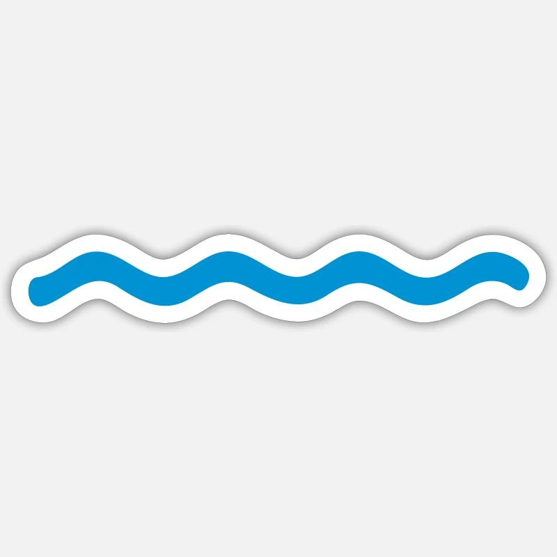 wave - Sticker size S (10 x 10 cm) - white matte