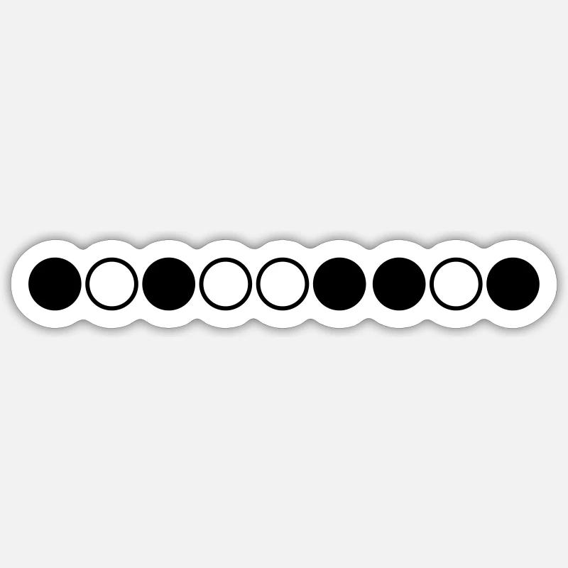 Nerdy Design « 333 » - Sticker taille S (10 x 10 cm) - blanc mat