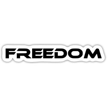 freedom schriftzug - Sticker Größe S (10 x 10 cm) - Mattweiß - Vorne