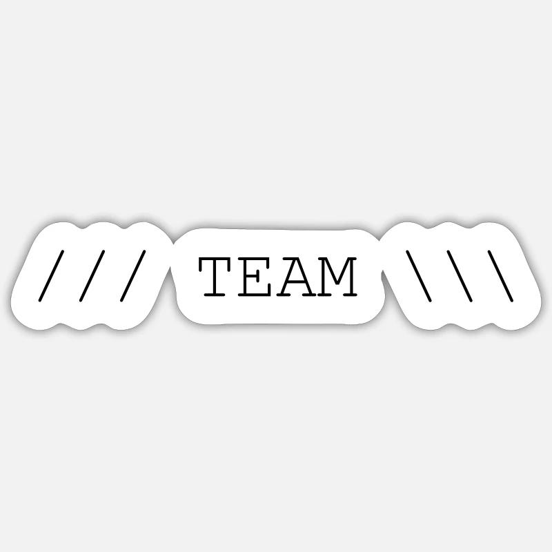Team - Sticker Größe S (10 x 10 cm) - Mattweiß