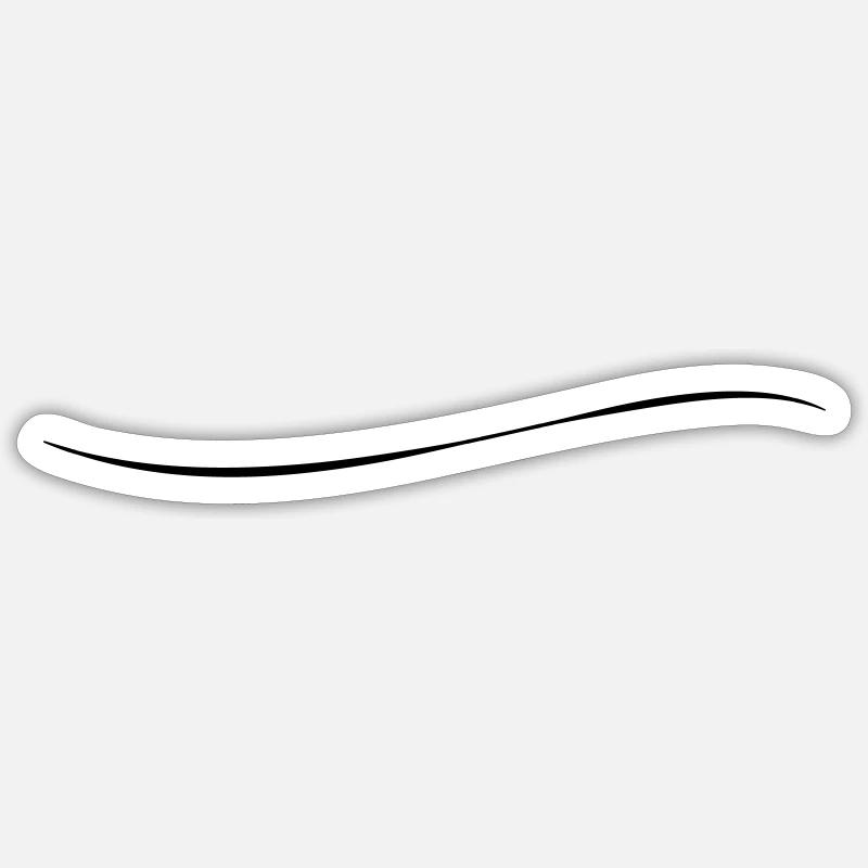 Stroke Art Brushstroke Underscore Crack Line - Sticker size S (10 x 10 cm) - white matte