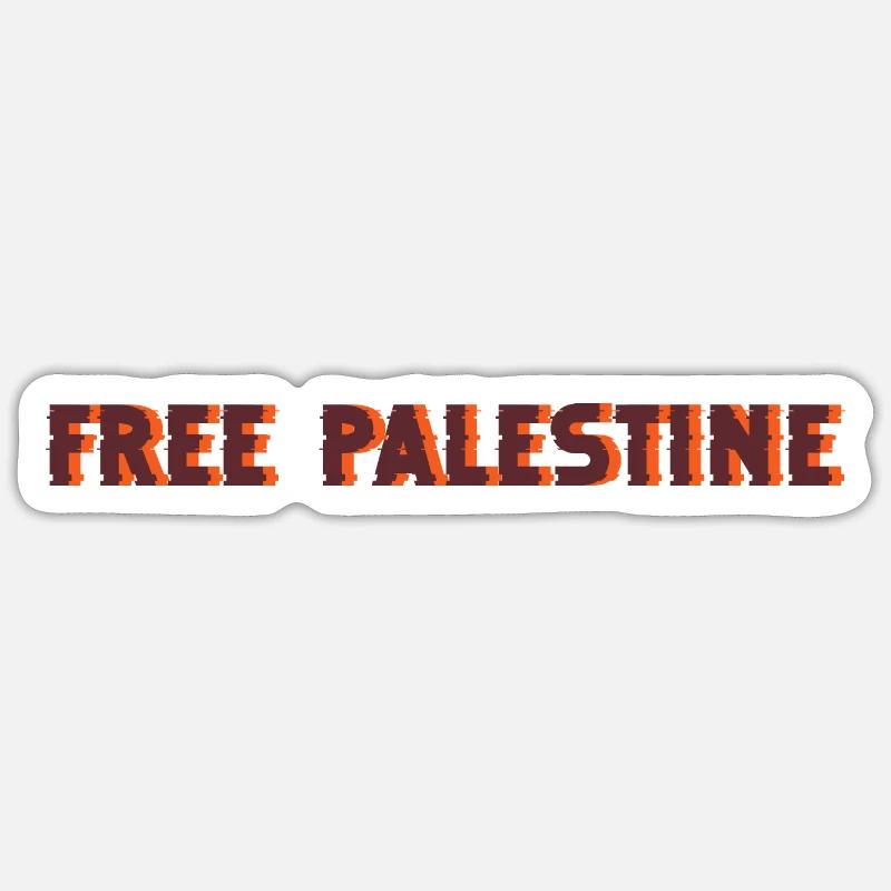 Palestine libre - Sticker taille S (10 x 10 cm) - blanc mat
