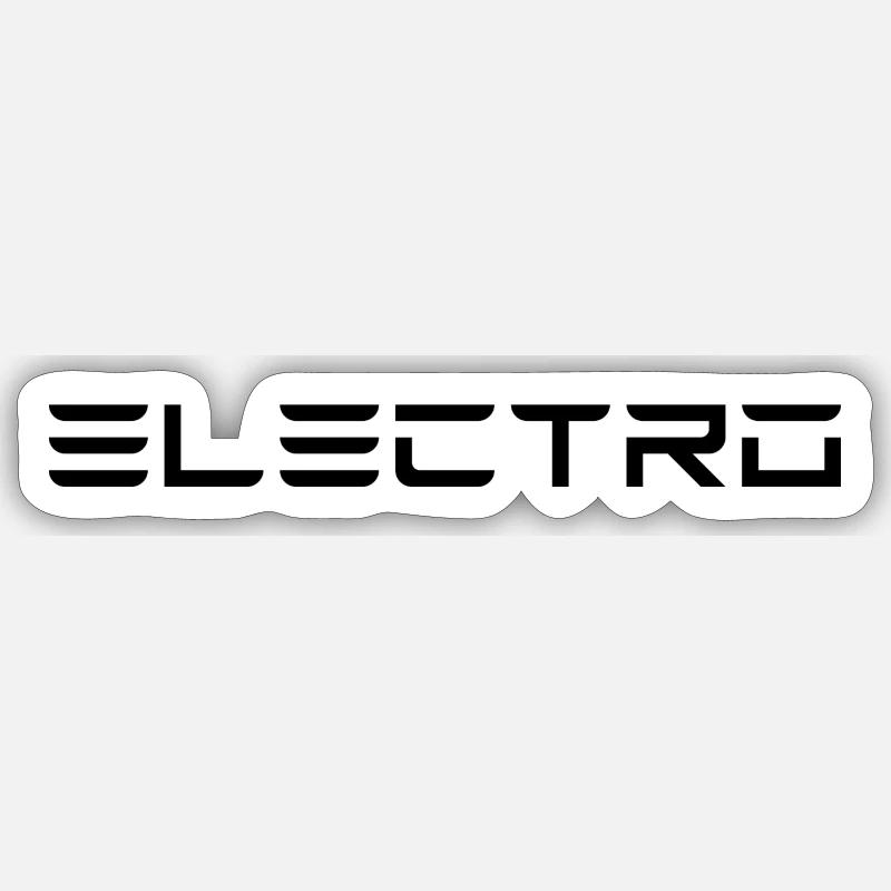 Electro - Nero Sticker formato S (10 x 10 cm)
