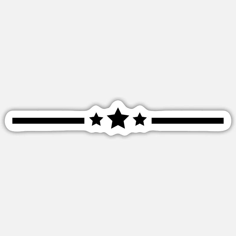 linie sterne - Sticker Größe S (10 x 10 cm) - Mattweiß