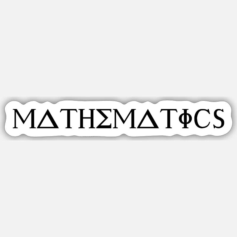 Mathematics - Sticker taille S (10 x 10 cm) - blanc mat