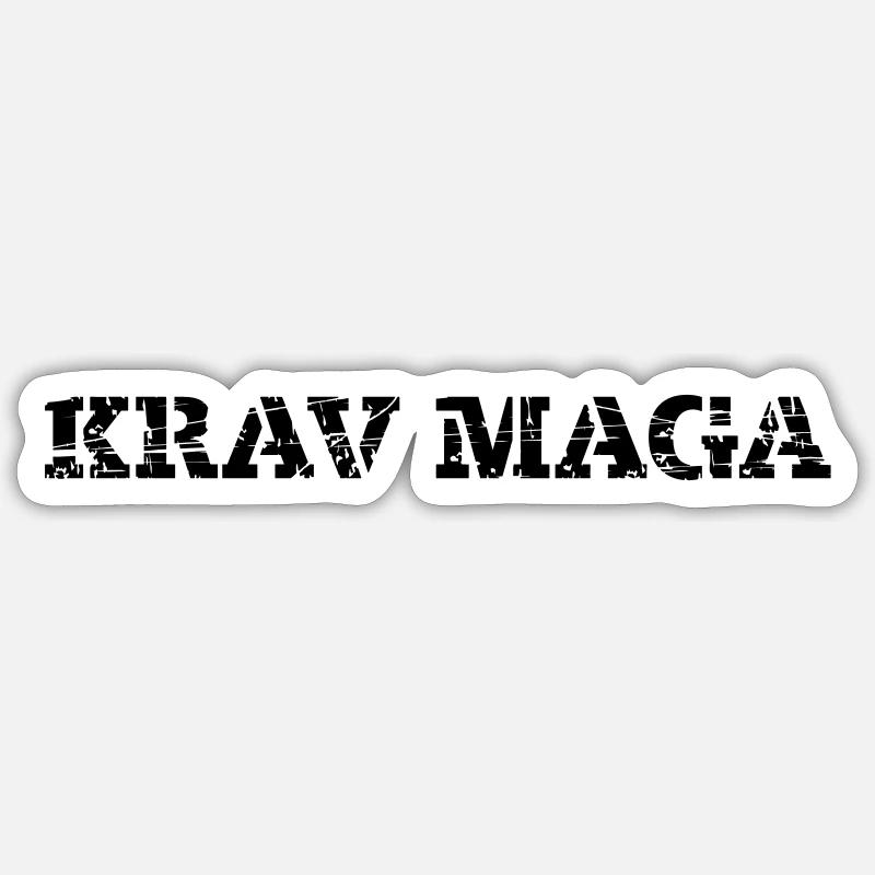 Krav Maga - Sticker size S (10 x 10 cm) - white matte