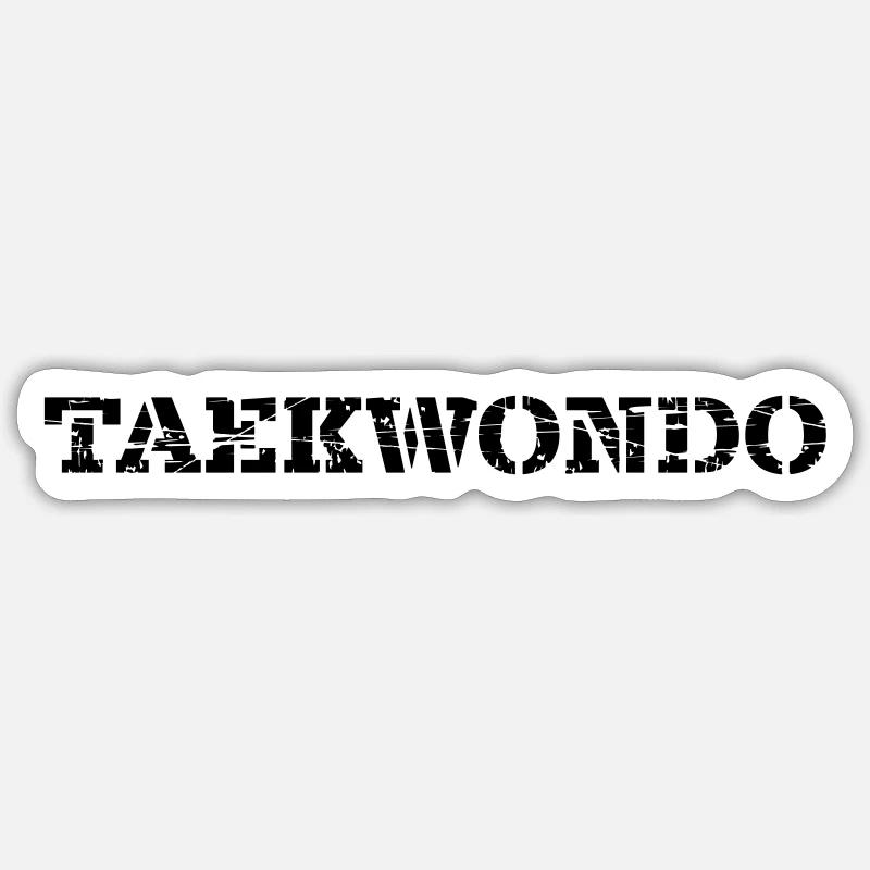 Taekwondo - Sticker size S (10 x 10 cm) - white matte