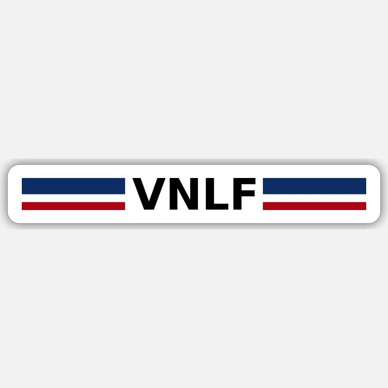 VNLF Van Leben - Sticker Größe S (10 x 10 cm) - Mattweiß