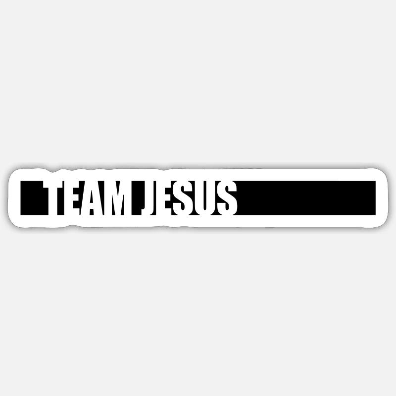 Beam Équipe Jésus - Sticker taille S (10 x 10 cm) - blanc mat