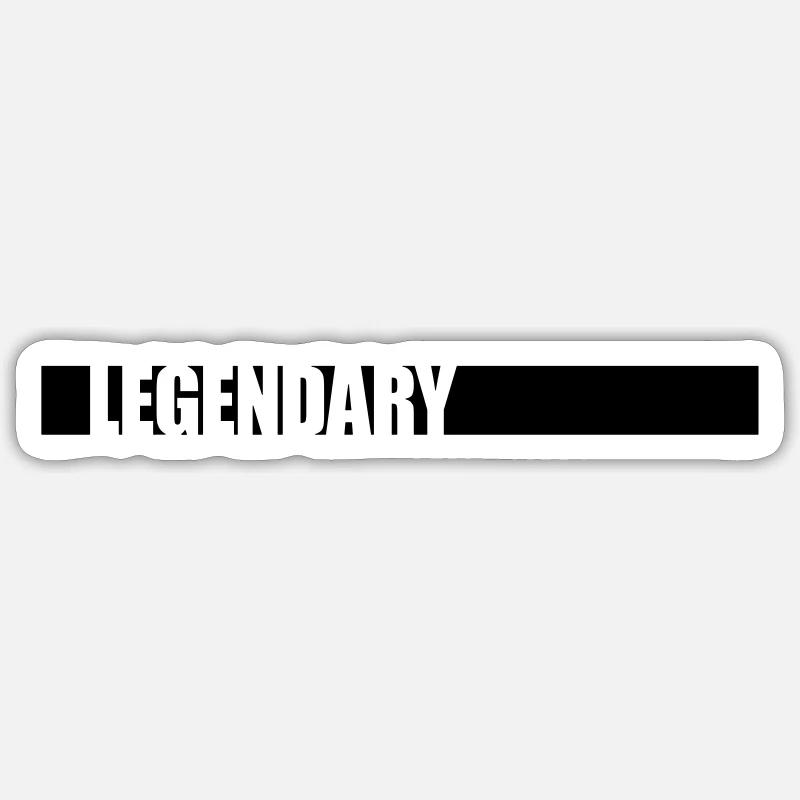 Text Logo Legendary - Sticker Größe S (10 x 10 cm) - Mattweiß
