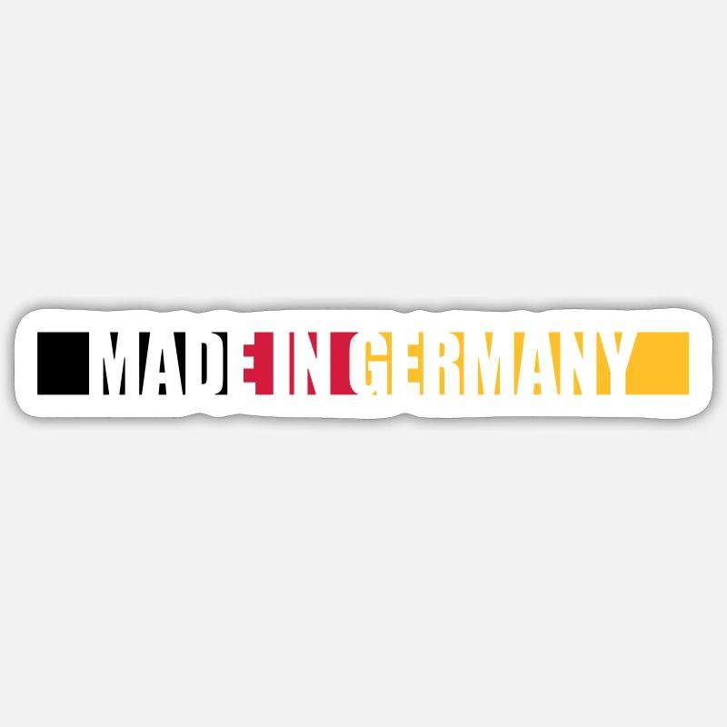 Made in Germany - Sticker Größe S (10 x 10 cm) - Mattweiß