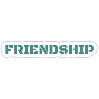 FRIENDSHIP - Sticker taille S (10 x 10 cm) - blanc mat - Devant