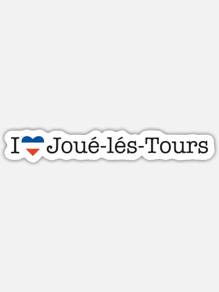 I love Joué lés Tours - Sticker Größe S (10 x 10 cm) - Mattweiß