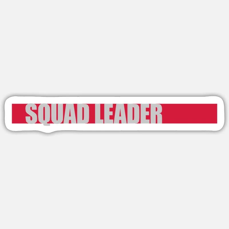 Équipe Leader Squad Strip - Sticker taille S (10 x 10 cm) - blanc mat