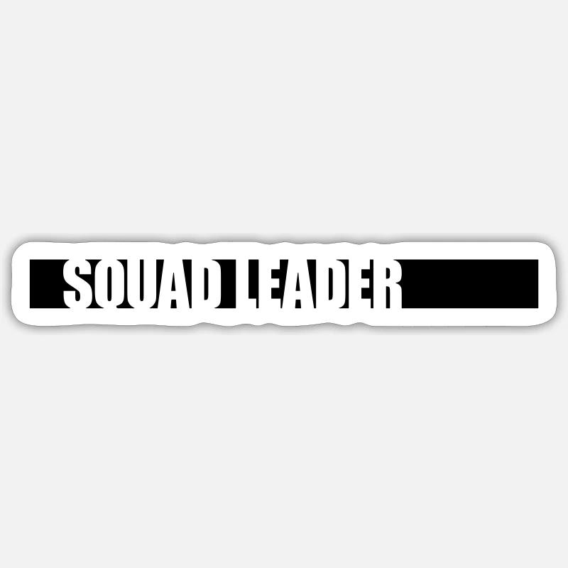 Équipe Leader Squad Strip - Sticker taille S (10 x 10 cm) - blanc mat