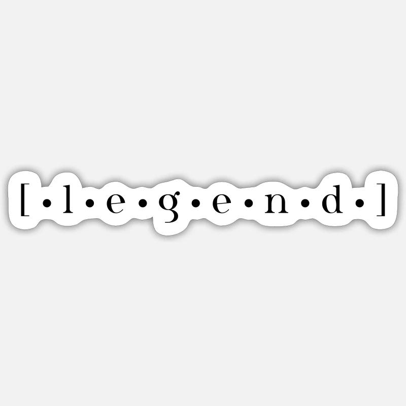 Légende - Sticker taille S (10 x 10 cm) - blanc mat