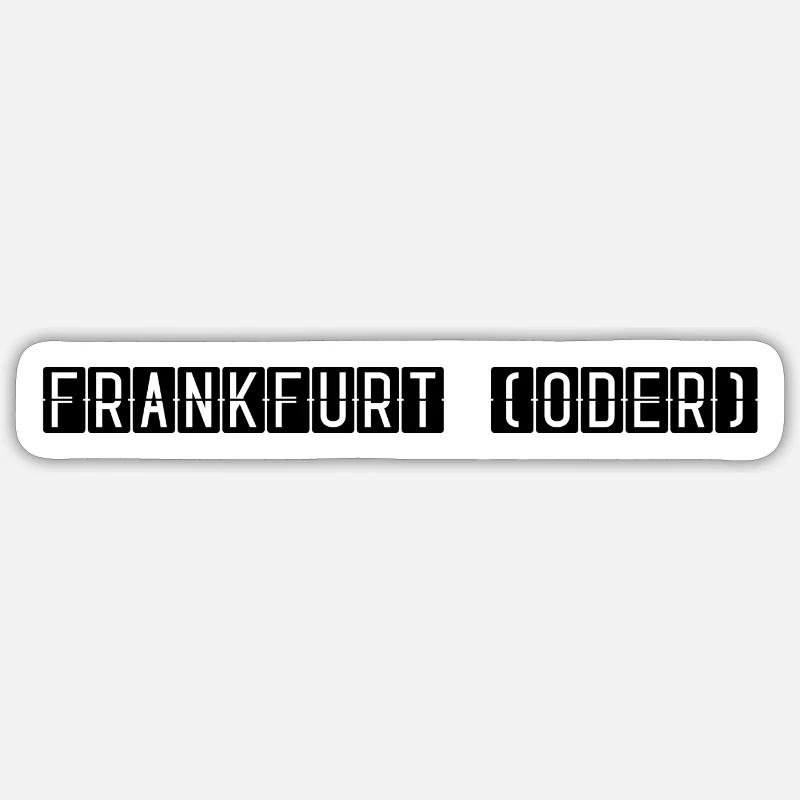 Frankfurt (Oder) Flughafentafel - Sticker Größe S (10 x 10 cm) - Mattweiß
