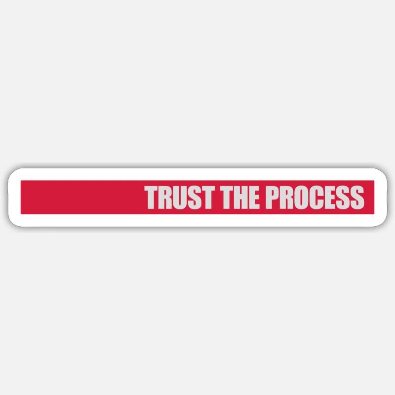faire confiance au processus Devis - Sticker taille S (10 x 10 cm) - blanc mat