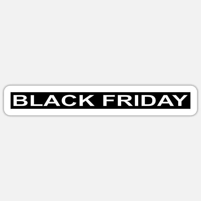 Black Friday Minimalist - Sticker Größe S (10 x 10 cm) - Mattweiß