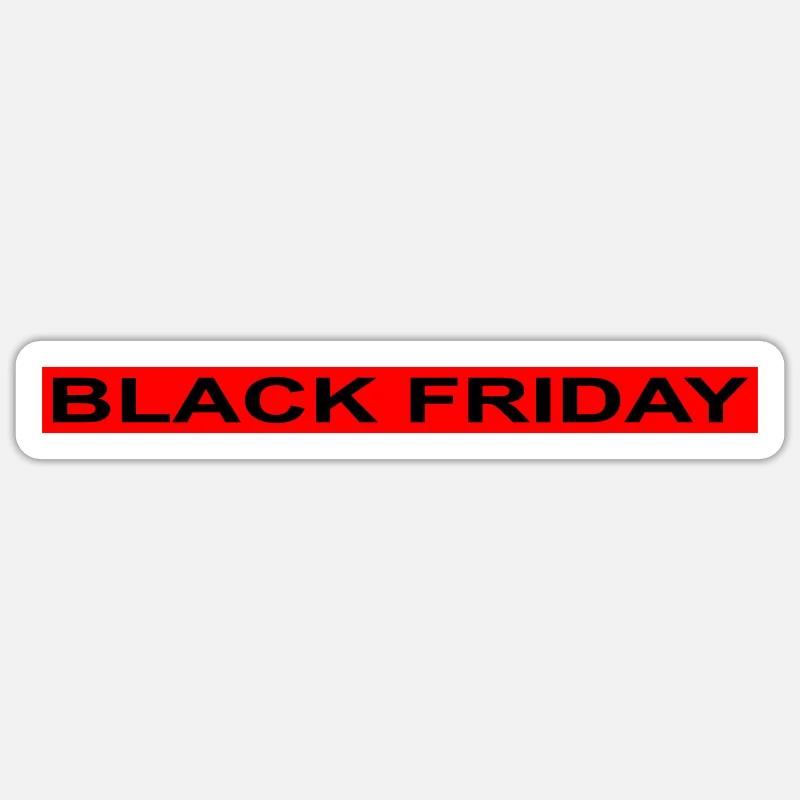 Black Friday red stripe Sticker size S (10 x 10 cm)