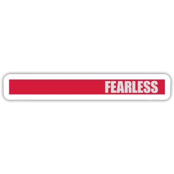fearless Text Quote Design - Sticker size S (10 x 10 cm) - white matte - Front