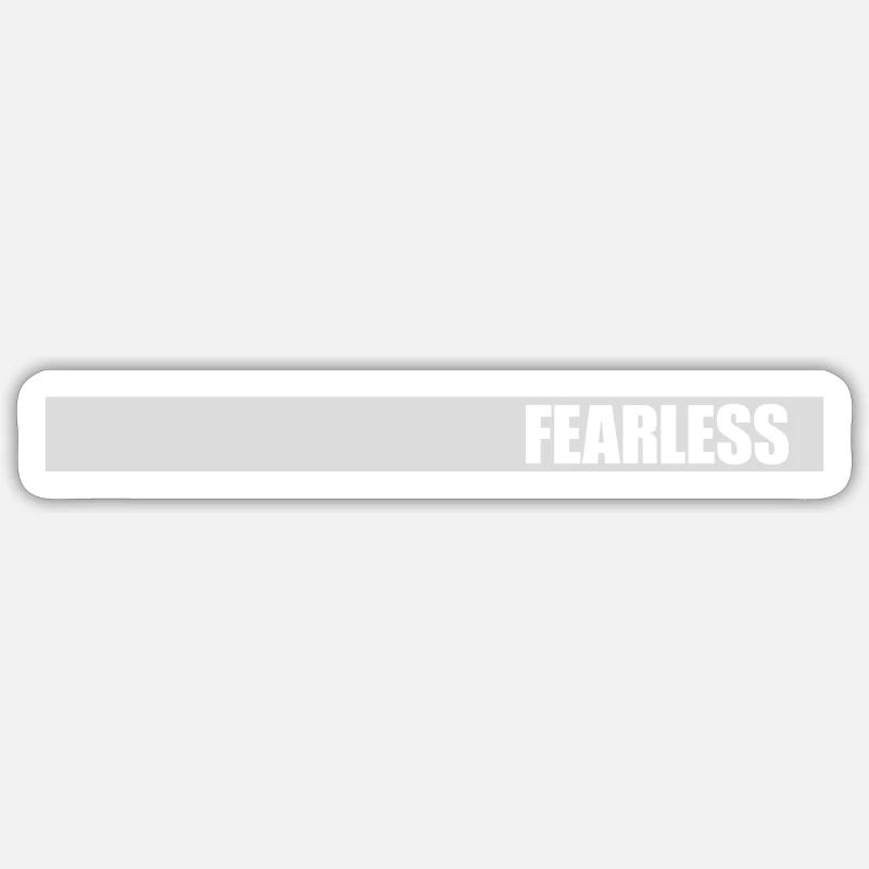 fearless Text Quote Design Sticker size S (10 x 10 cm)