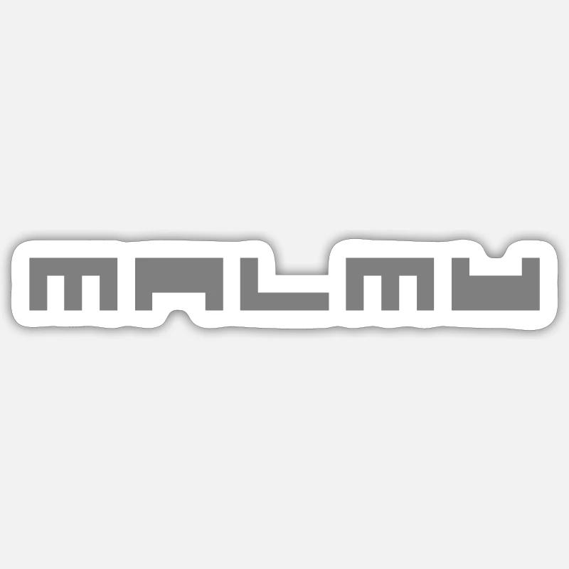 Malmö - Sticker Größe S (10 x 10 cm) - Mattweiß