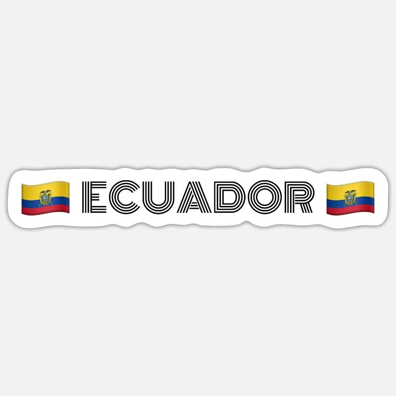 ECUADOR - Sticker Größe S (10 x 10 cm) - Mattweiß