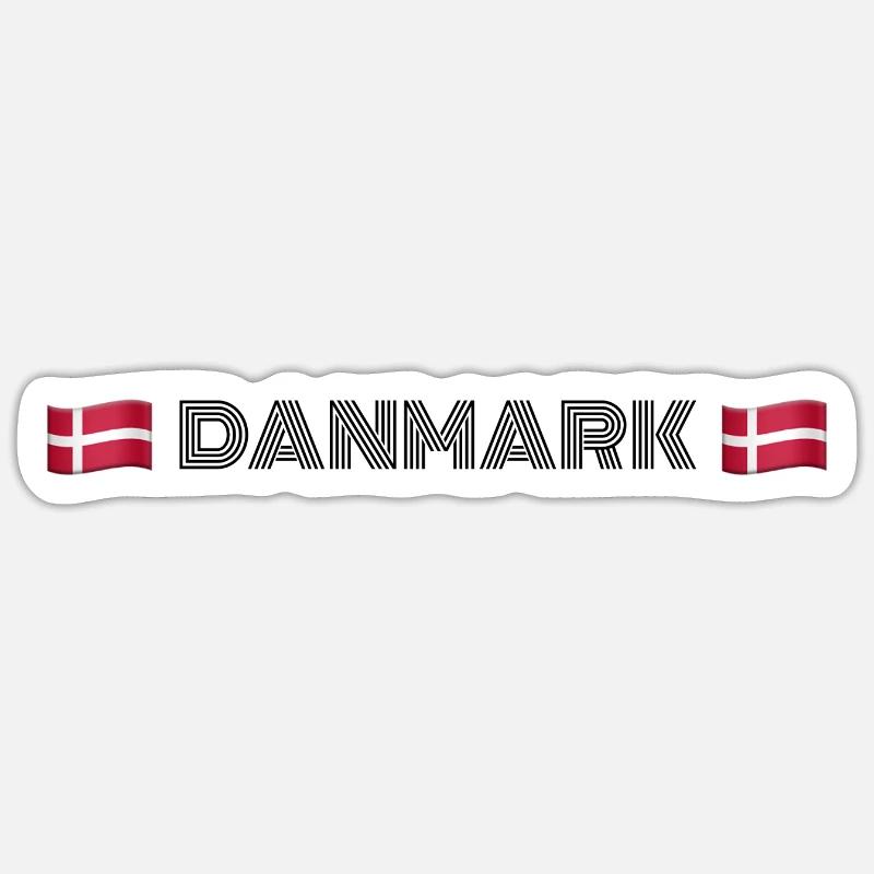 DANMARK - Sticker taille S (10 x 10 cm) - blanc mat