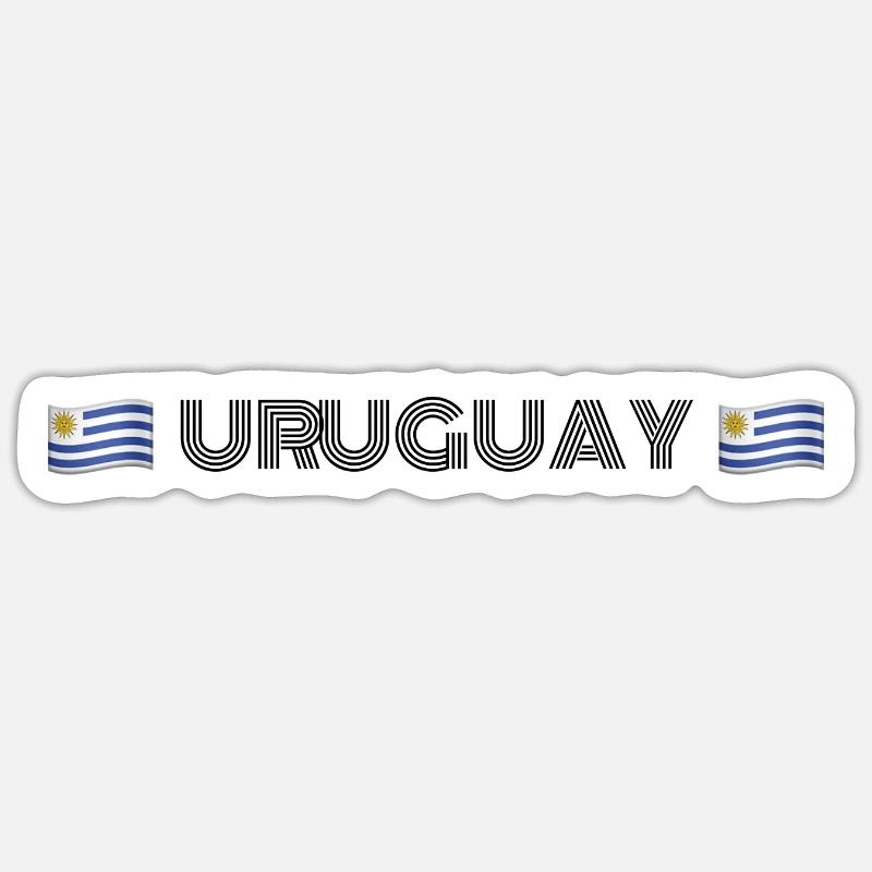 URUGUAY - Sticker taille S (10 x 10 cm) - blanc mat