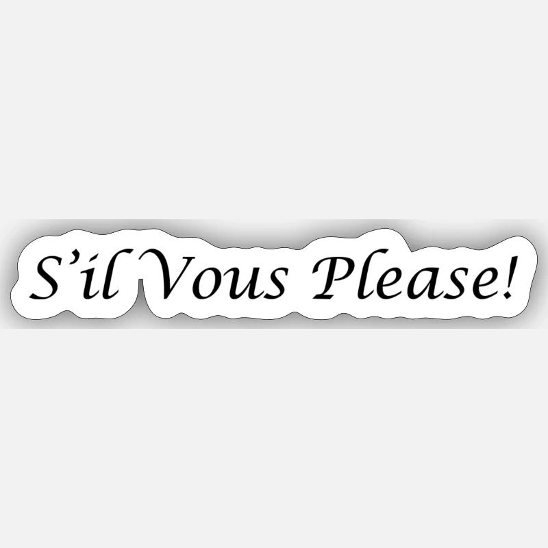 S'il Vous Please! Sticker taille S (10 x 10 cm)