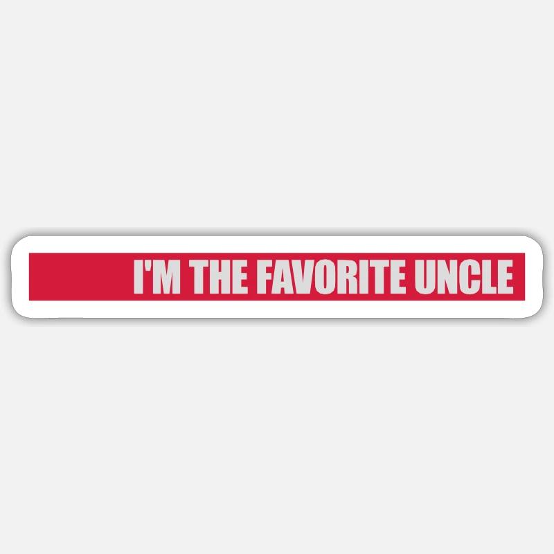 à The Favorite Uncle - Sticker taille S (10 x 10 cm) - blanc mat