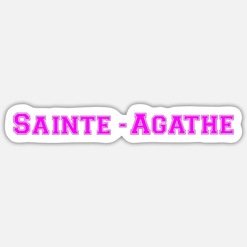 sainte Agathe - Sticker taille S (10 x 10 cm) - blanc mat