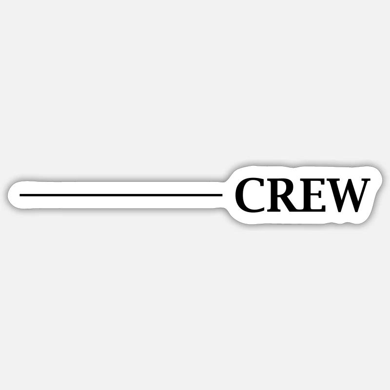 Crew Design - Sticker size S (10 x 10 cm) - white matte