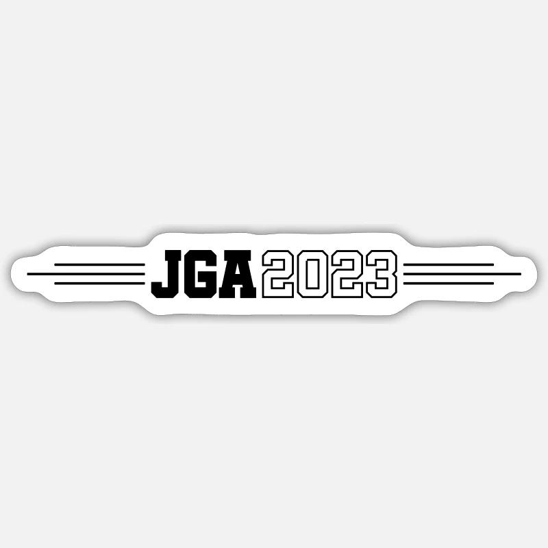 Jga 2023 Junggesellenabschied - Sticker Größe S (10 x 10 cm) - Mattweiß