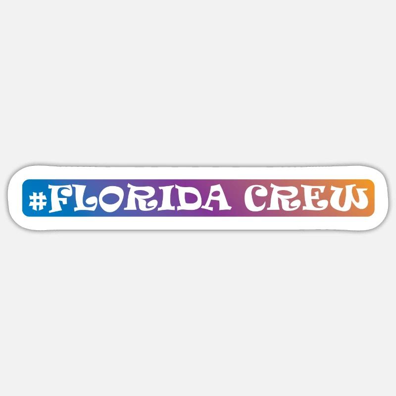 Équipage de Floride - Sticker taille S (10 x 10 cm) - blanc mat