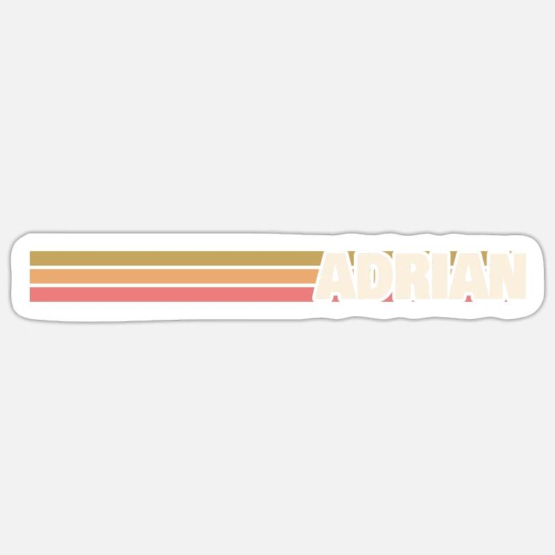 First name for Adrian Style Retro Sticker size S (10 x 10 cm)