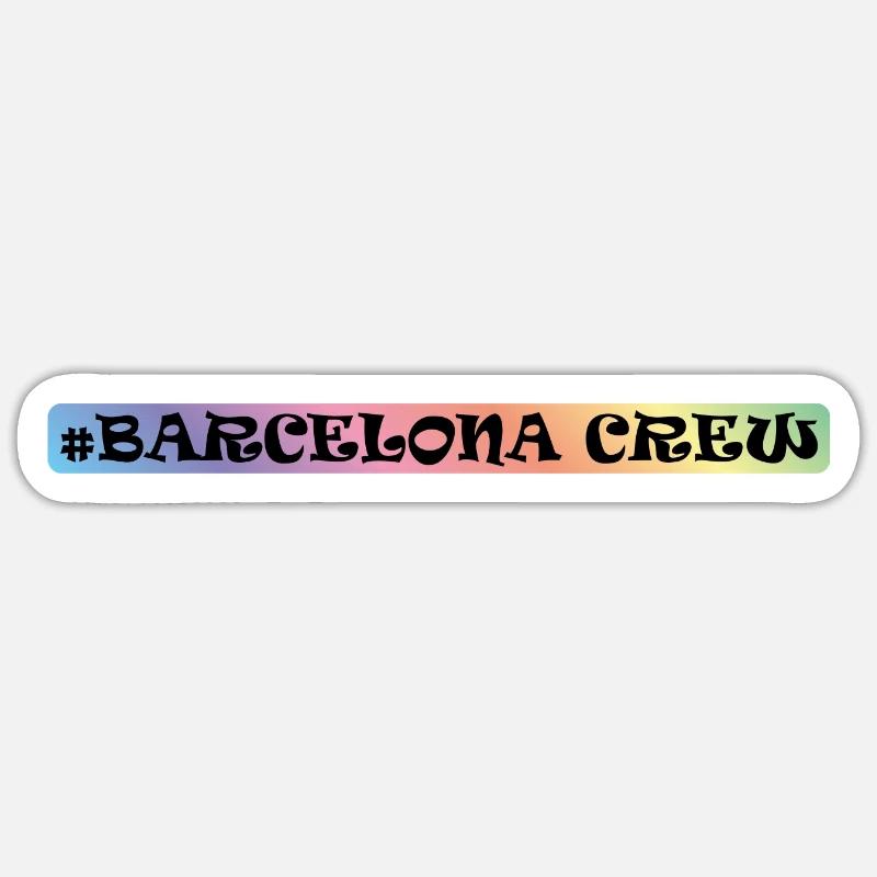 Équipage de Barcelone - Sticker taille S (10 x 10 cm) - blanc mat