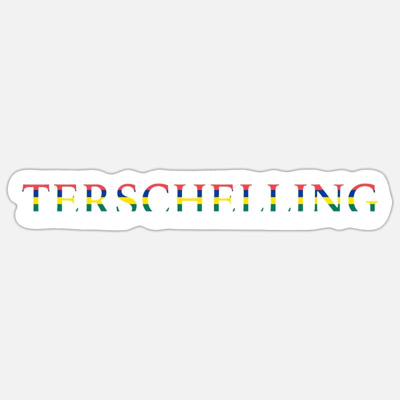 Terschelling - Sticker size S (10 x 10 cm) - white matte