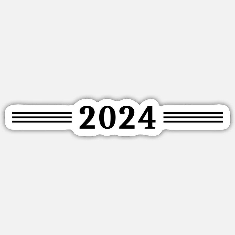 Icône de l’année 2024 - Sticker taille S (10 x 10 cm) - blanc mat