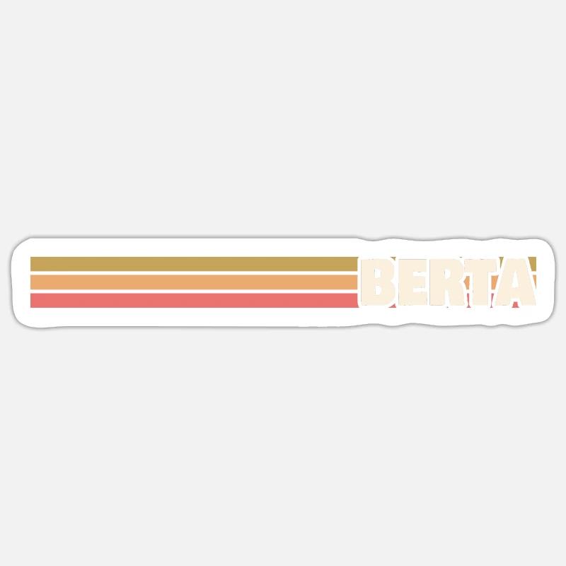Style Berta - Sticker taille S (10 x 10 cm) - blanc mat