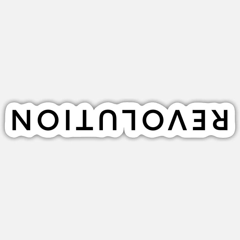 Révolution - Sticker taille S (10 x 10 cm) - blanc mat