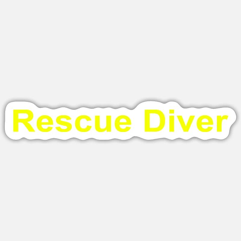 Rescue Diver - Sticker Größe S (10 x 10 cm) - Mattweiß