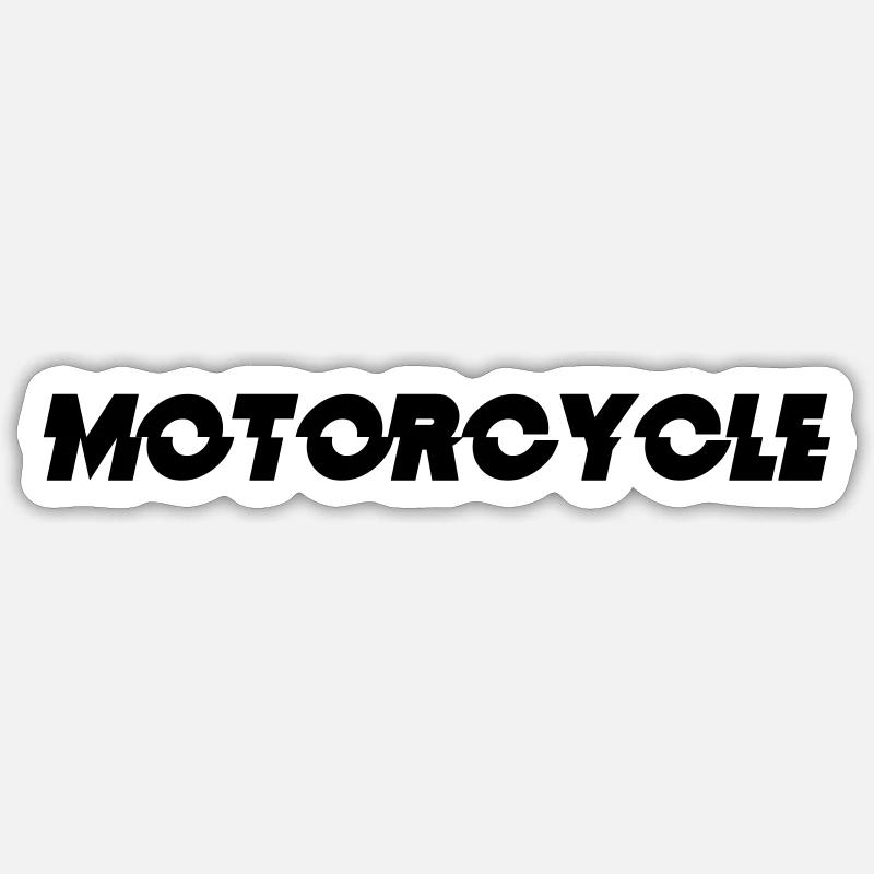 motorcycle - Sticker Größe S (10 x 10 cm) - Mattweiß
