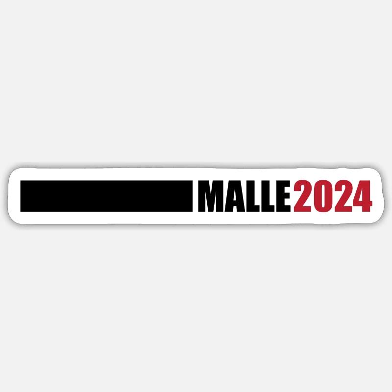 Malle 2024 Majorque - Sticker taille S (10 x 10 cm) - blanc mat