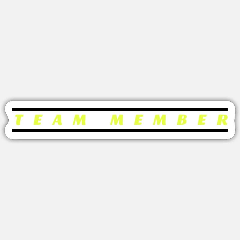Team Member - Sticker size S (10 x 10 cm) - white matte