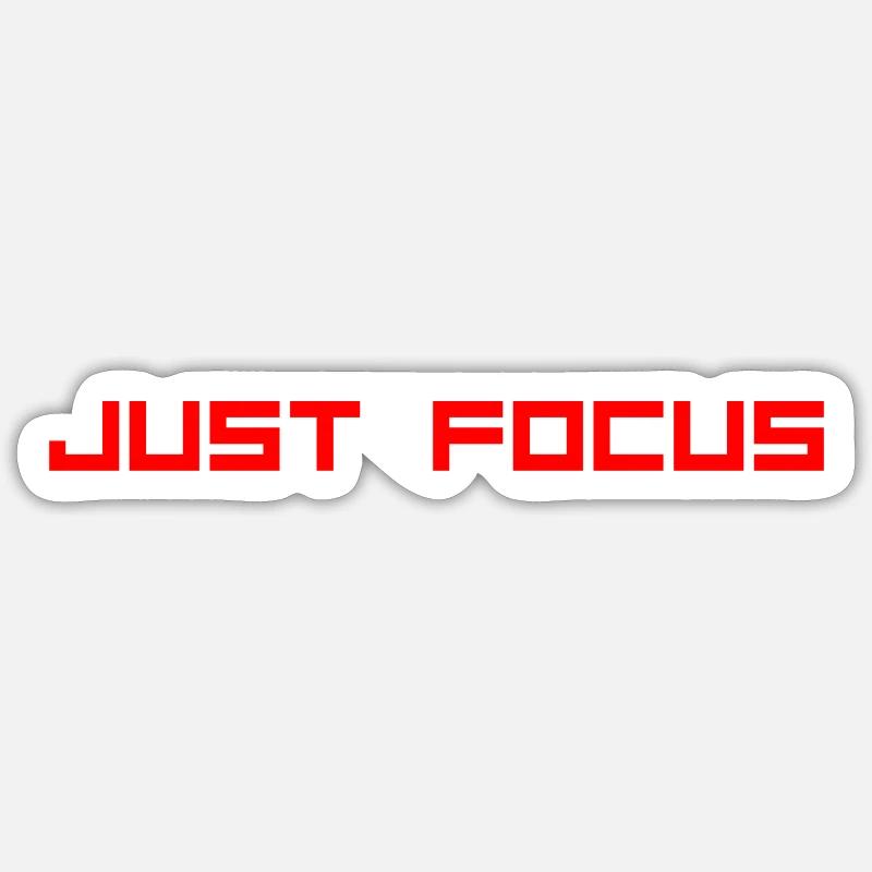 JUST FOCUS - Sticker taille S (10 x 10 cm) - blanc mat